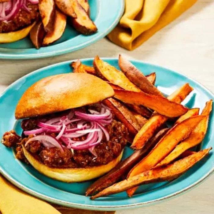 BBQ bravčový sendvič sloppy joe