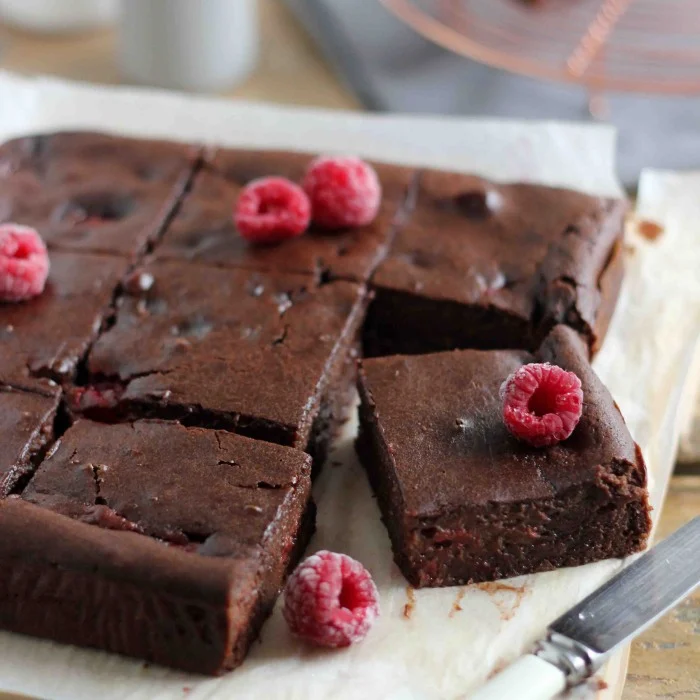 Čokoládovo-malinové brownies
