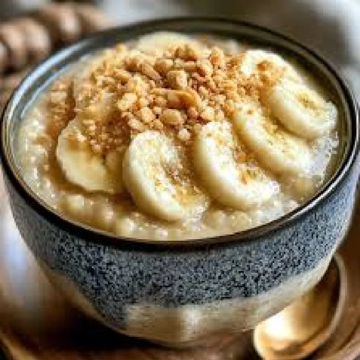 Tapiokový puding s banánmi