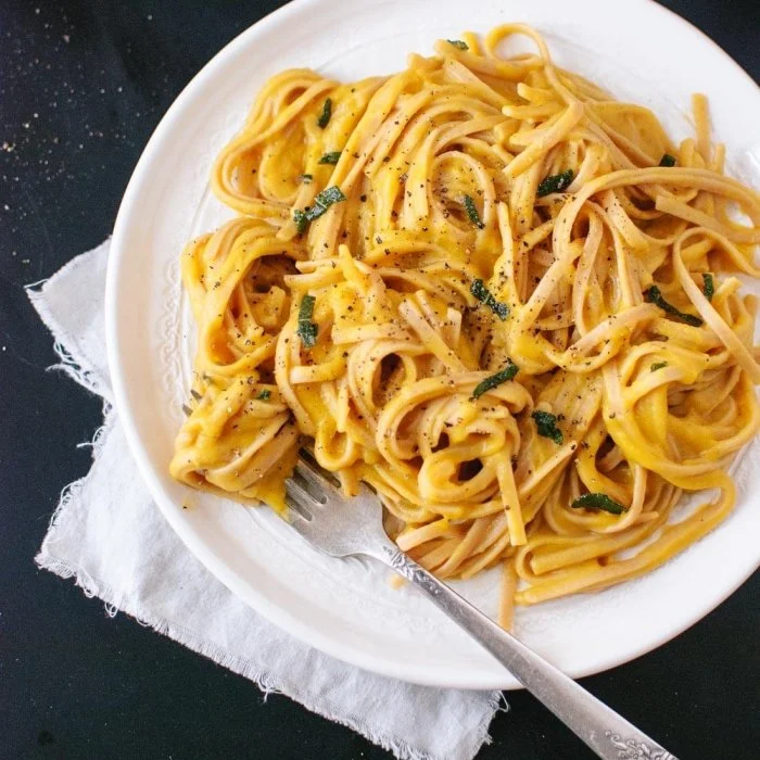 Linguine s tekvicovou omáčkou