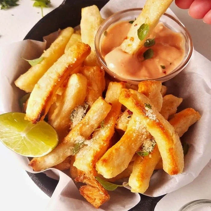 Pečené yuca hranolky