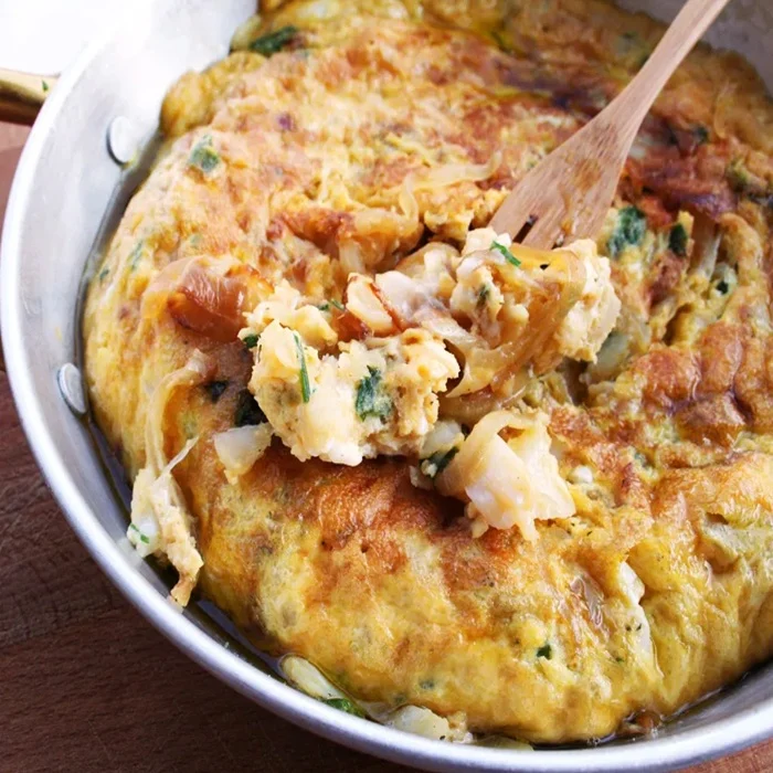 Španielska tortilla so slanou treskou