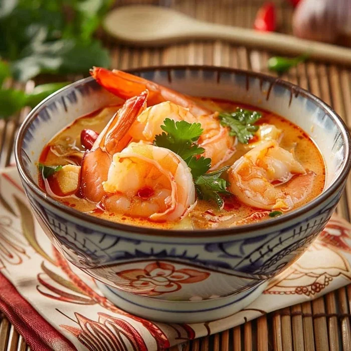 Jednoduchý tom yum s krevetami