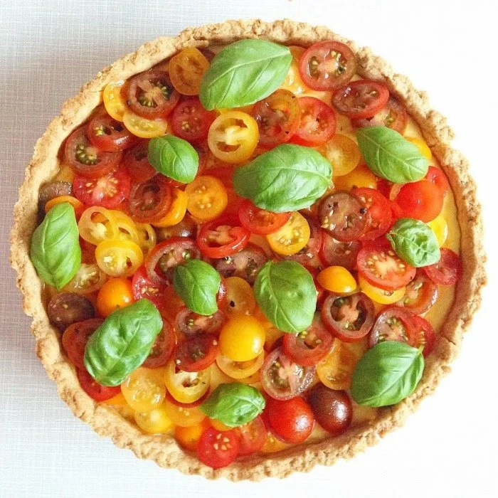 Tvarohový tart s paradajkami
