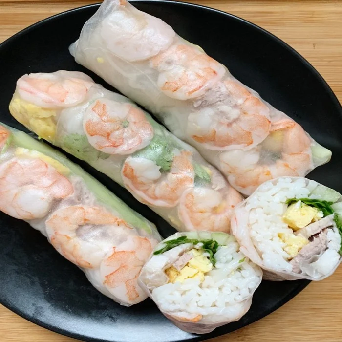 Vietnamské špirálové závitky s krevetami